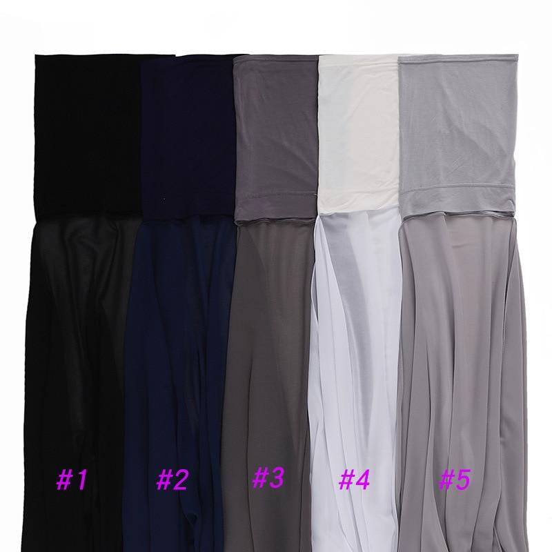 Женский шифоновый шарф на голову, хиджаб, однотонные шали, мусульманские хиджабы