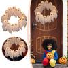 Halloween Lit Ghosts Wreath LED Light-Up White Ghost Garland,Spooky Deco 15.75in