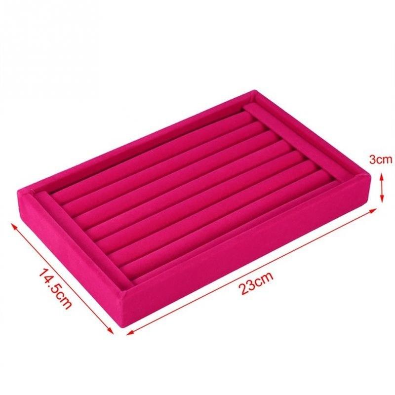 1PCS Ring Earrings Organizer Ear Stud Jewelry Display Stand Holder Rack Showcase Plate Jewelry Box C