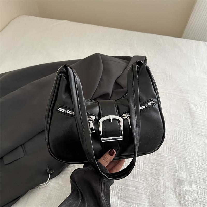 Стильная ретро французская сумка подмышку для зимы из мягкой полиуретановой кожи и в нескольких цветах