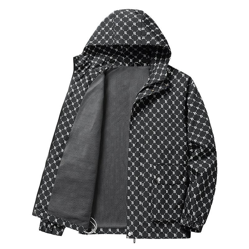 Универсальная модная повседневная куртка мужская весна и осень свободная мужская куртка с капюшоном в гонконгском стиле