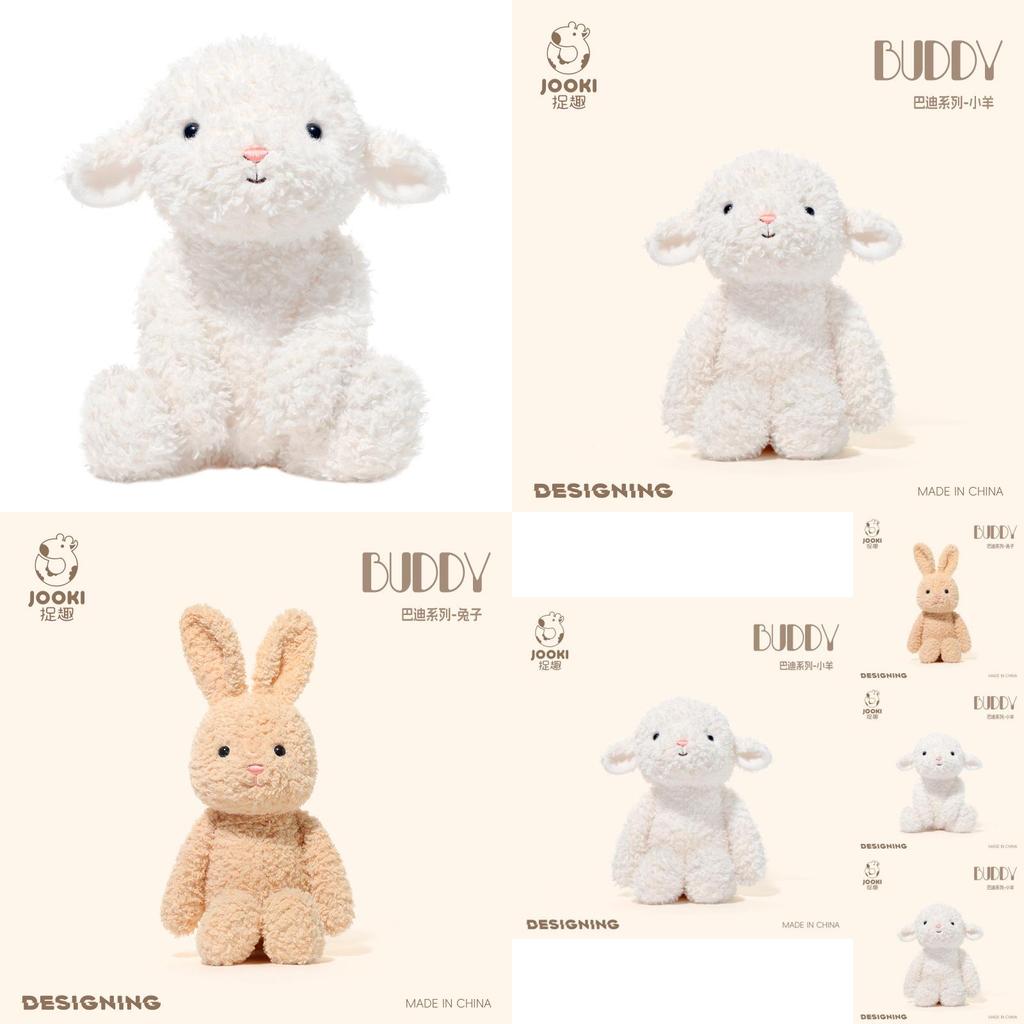 Ultra Soft Buddy Lamb Plush Toy Cozy Stuffed Animal For Sleepovers And Birthdays