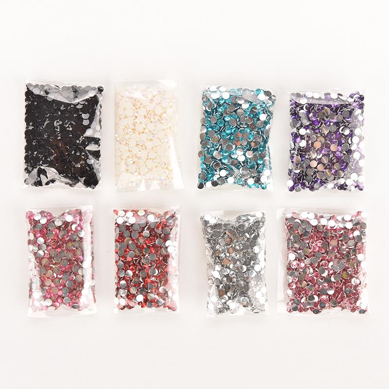 Lots 1000Pcs Rhinestone Facets Flatback Crystal Round Beads Nail Art Diy 4Mm