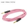 uxcell Guitar Instrument Cable 3M TRS Angle Electric Bass Cable Cord for Guitar Bass Pink 2pcs 6mm-6mm Straight-Straight