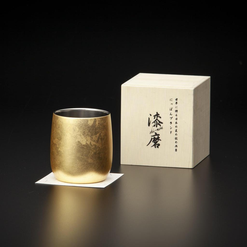 Mitani Yamanaka Lacquerware Lacquered Rock Daruma Diameter x Made in Tsubame (Mitani) (Shima) Double-Walled Tumbler, 250ml, Foil-Coated Cup, Design,