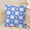 Sweet Retro Geometrical Florals Cushion Cover Short plush Doublesided Print Square Throw Pillow Covers Sofa Home Cushion Decor
