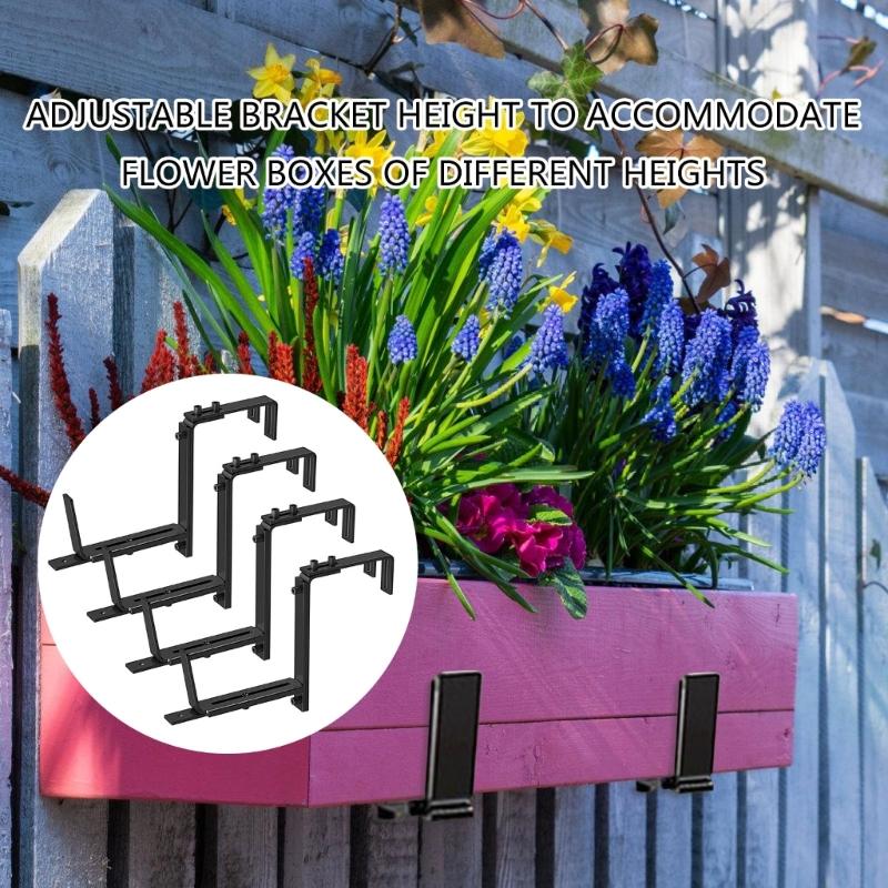 Набор расширяемых металлических кронштейнов для оконного подоконника-цветочницы, набор кронштейнов для крепления уличной оконной цветочницы, 4/6 шт.