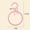 Imitation Pearl Beaded Bow Clothes Hanger Round Shape Scarf Ring Hanger Dress Hanger  Home