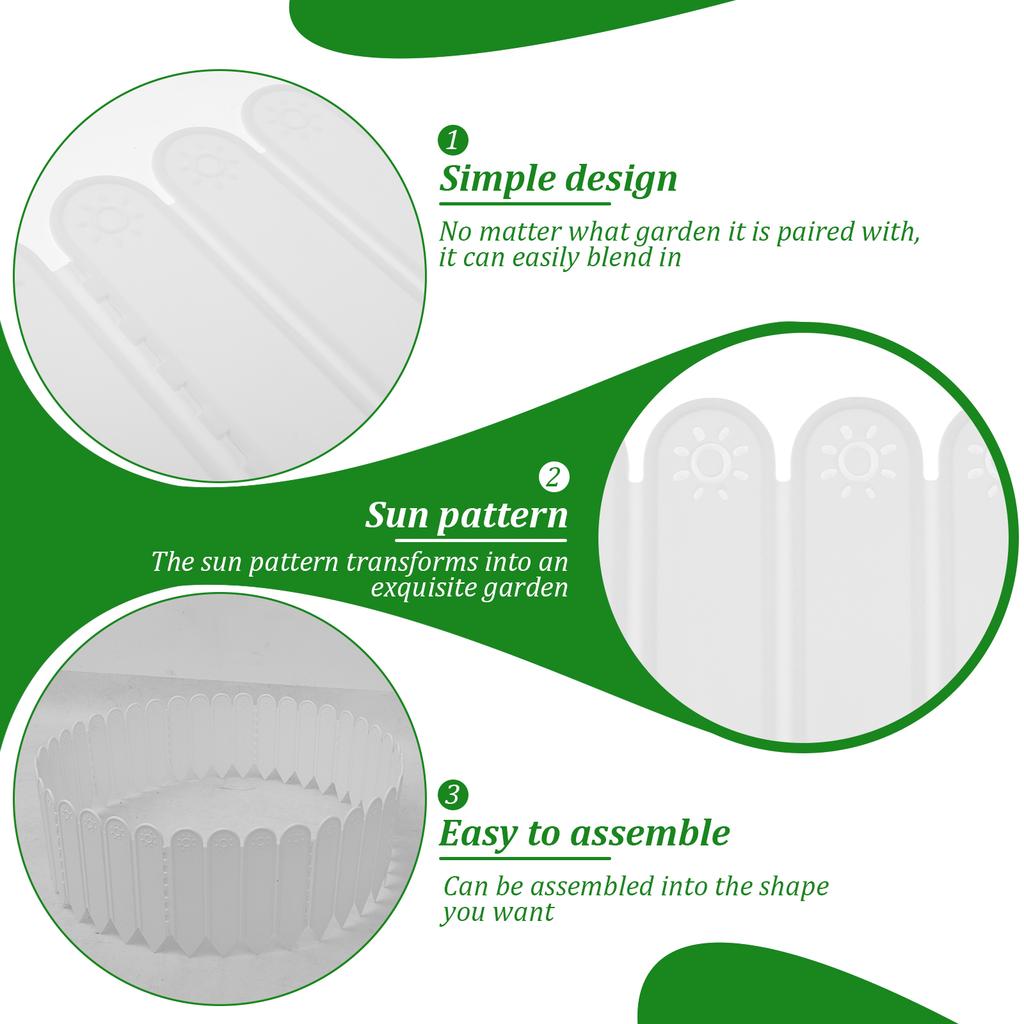2м Садовый газон Земля Бордюрный забор Уличный газонный бордюр Ограждение Пластиковый двор Ландшафтная дорожка Сделай сам Декоративный
