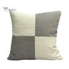 Наволочка для подушки с полосатым узором, контрастного цвета, с застежкой-молнией, 45*45 см, наволочка для подушки для спальни, гостиной, дивана, новогодней вечеринки