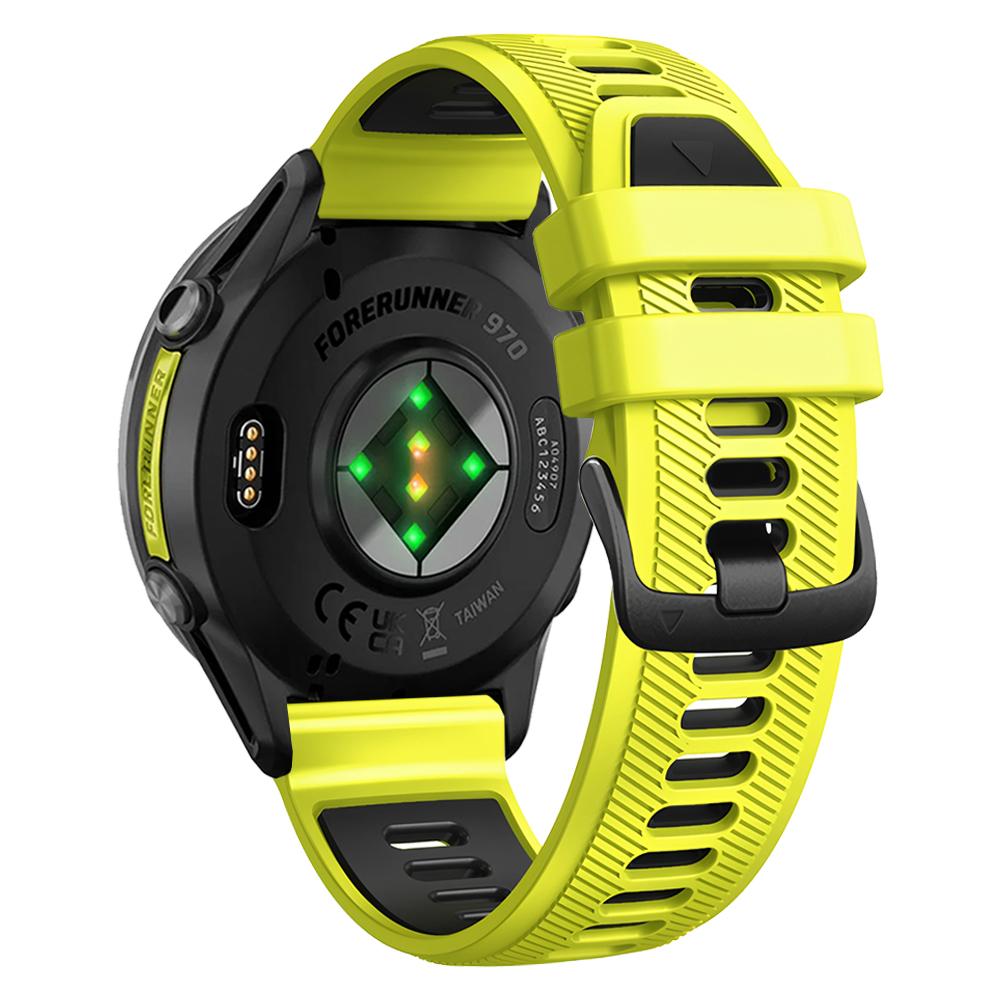 Силиконовый ремешок 22 мм для Garmin Forerunner 970 965 955 Solar 945 935 745 Двухцветный спортивный ремешок Браслет Аксессуары