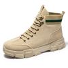 Осенняя мода мужские рабочие ботинки кожаные водонепроницаемые ботинки на шнуровке мужские ботильоны легкие туфли мужская повседневная нескользящая обувь