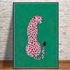 Pink Gold Leopard Green Posters and Prints Canvas Paintings Animal Wall Art Pictures for Modern Living Room Wall Decoration