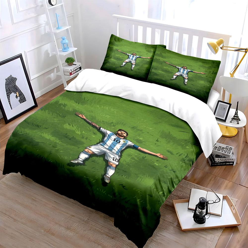Soccer player on grass. Bedding sets Duvet cover sets Duvet covers Pillowcases(1 * Duvet Cover 2 * Pillowcases without duvet insert)