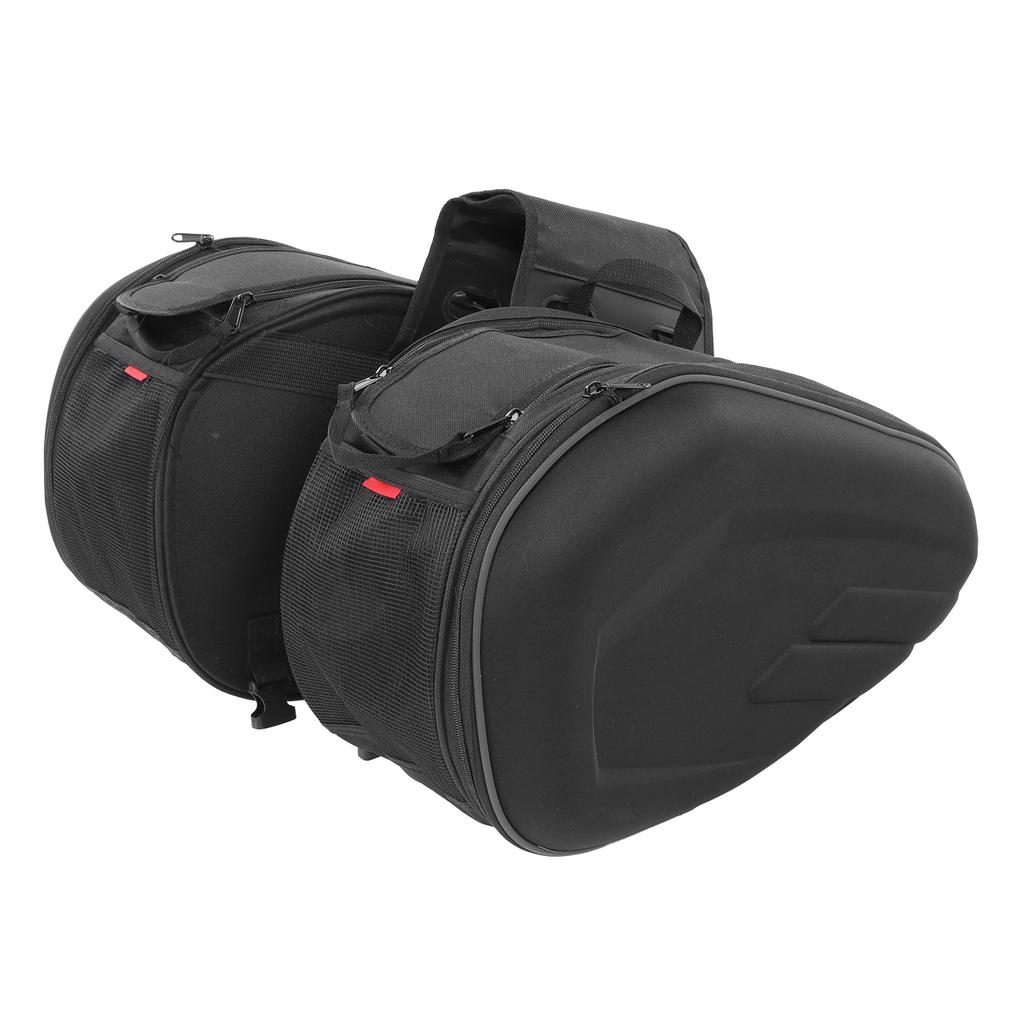 1 Pair Motorcycle Saddle Bag 600D Oxford Cloth Large Capacity Multi Purpose Motorcycle Side Bags Black