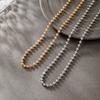 XP Jewelry -- 50 см x 4 мм Позолоченные 18 карат / Белые бусины Ожерелья для женщин Мужчин Модные украшения