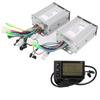 36 48V 450W Brushless Motor Dual Drive Controller Kit with 866 LCD Display Panel for Electric Bicycle Scooter