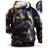 Vintage Tiger Men's Hoodie 3d Print Tops Fashion Animal Graphics Long Sleeve Men Oversized Streetwear Tees