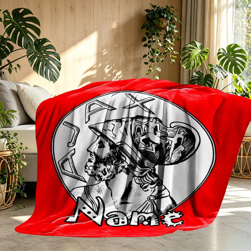 Custom Name Personalized Ajax Print Blanket, Home Decor, Bedroom, Sofa, Camping, Couch, Gifts for Birthday Christmas