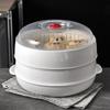 Microwave Vegetable Steamer Food Grade Transparent Plastic Cookware Reusable Kitchen Cooking Steamer for Dumplings Vegetables