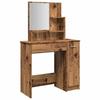VidaXL Dressing Table with Mirror Old Wood 86.5x35x136 Cm, Makeup Table, Cosmetic Table, Dressing Table with Drawer, Table 857009