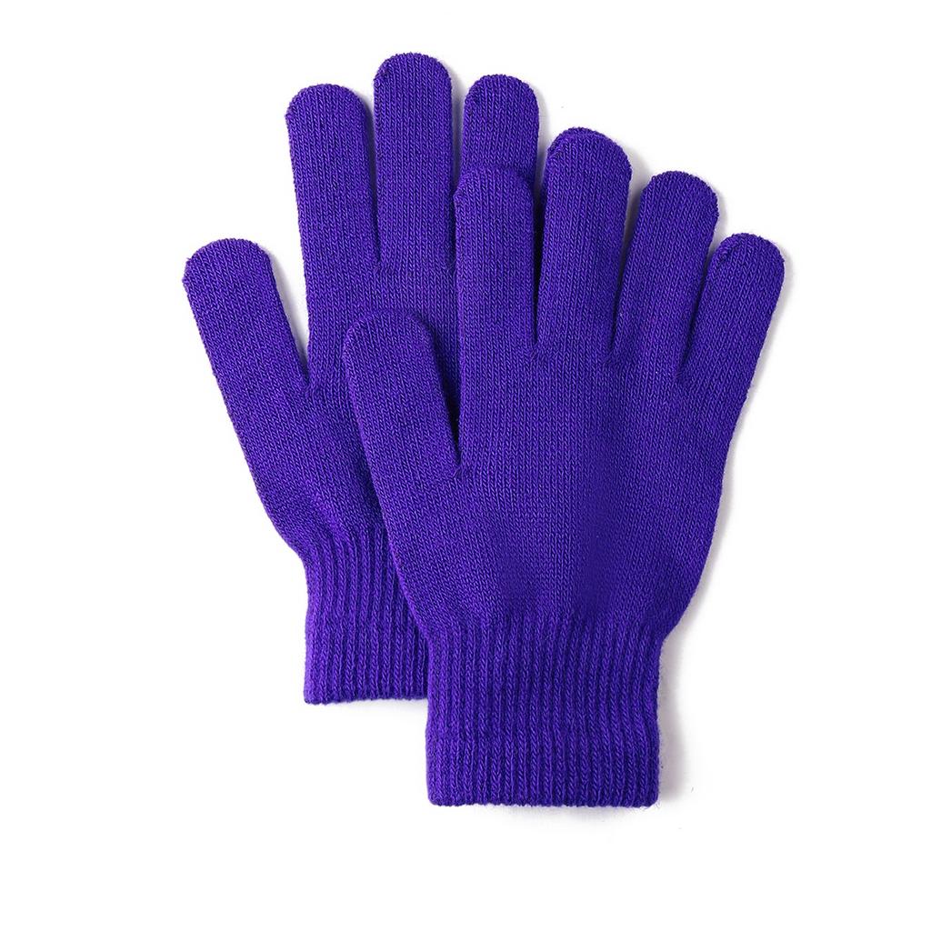 Warm Solid Color Gloves, Cold Resistant Knitted Gloves, Unisex Cycling Gloves