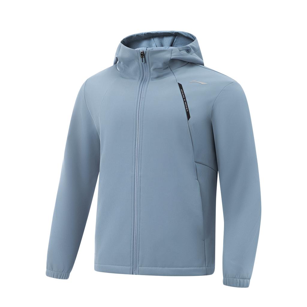 Li Ning Fitness Series Water-Resistant Warm Hooded Versatile Windbreaker Men Outerwear AFDVB33-7