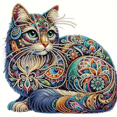 LEADINTOP Diamond Art Нерегулярные бусины Кошка Набор для алмазной живописи Мозаичное искусство Популярное искусство из бисера Мило Начинающие Взрослые Дети DIY Набор для рукоделия