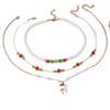 Elk Faux Pearl Multi-layer Clavicle Necklace - Cartoon Niche Design Christmas Jewelry for Women