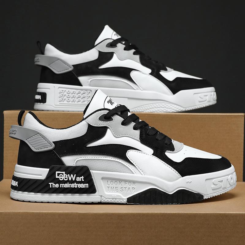Новые осенние мужские кроссовки Мужская удобная обувь на платформе Тренд 2025 года Вулканизированная обувь на шнуровке Белые повседневные кроссовки Zapatillas