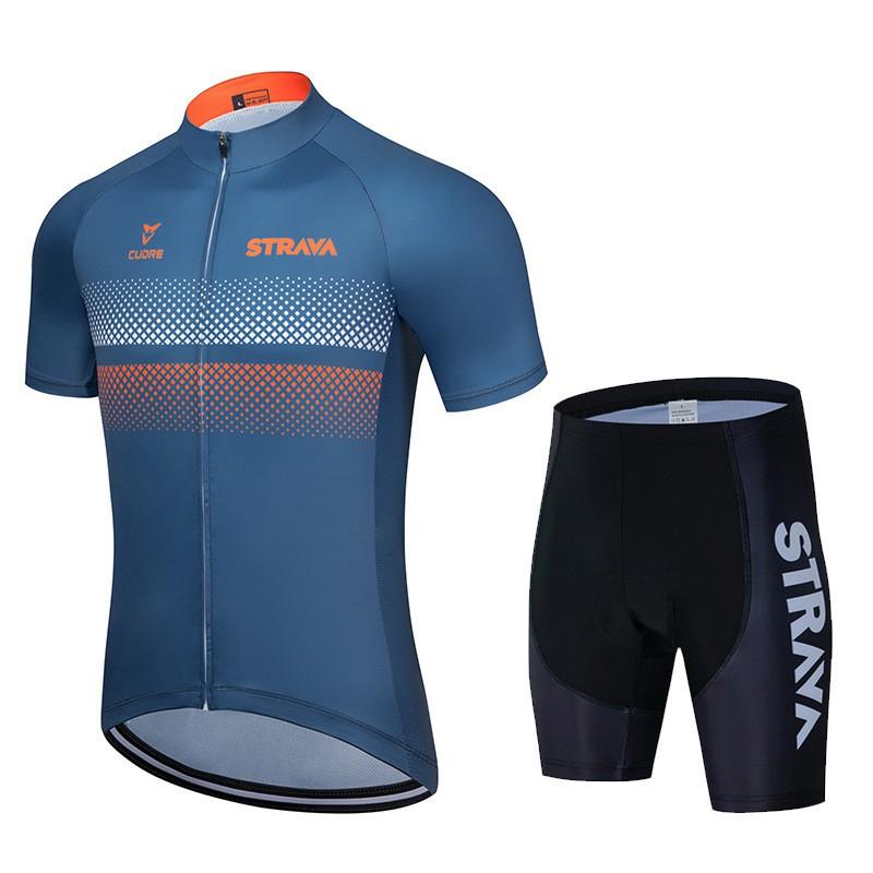 Men Women Cycling Jersey Shorts Set Breathable Mesh Road Bike Outfit Fitness Outdoor Riding