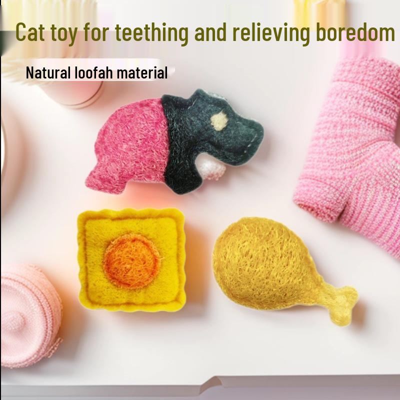 Little Meng Loofah Pet Toy: Tease Cat & Dog Entertainment Toy