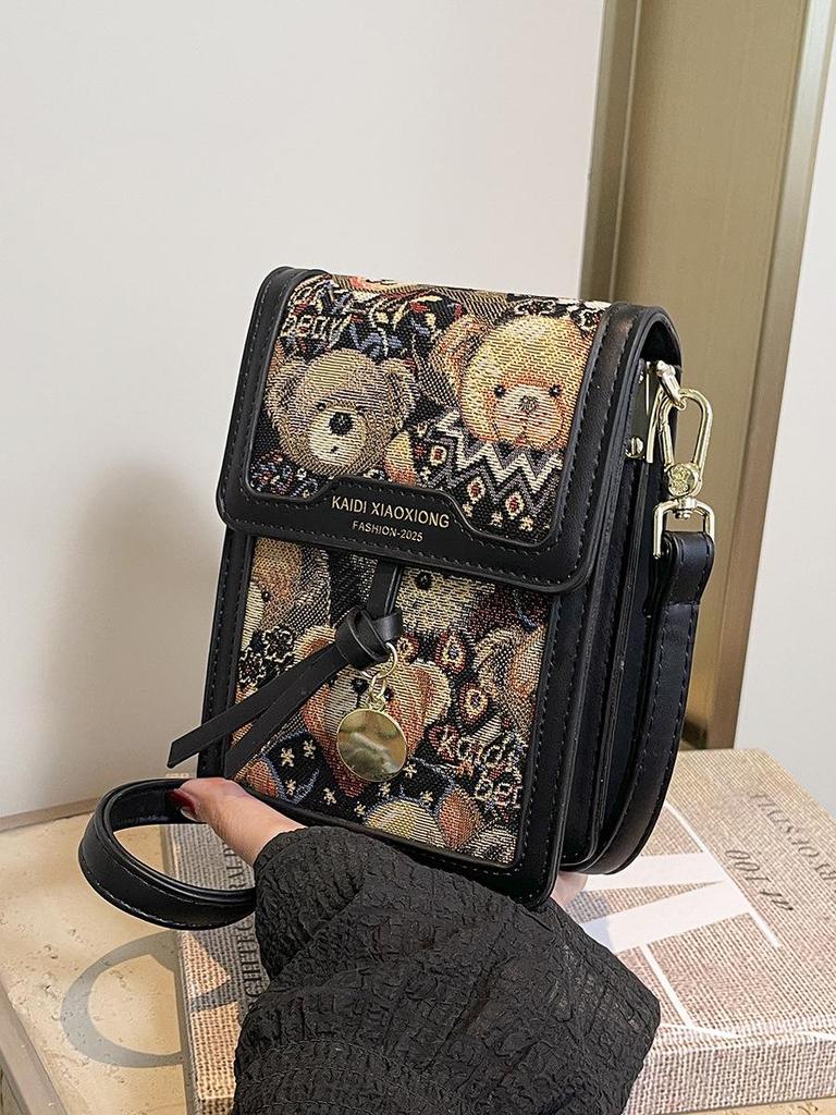 Katie Bear Women's Cartoon Phone Crossbody Bag - New Style Niche Shoulder Bag
