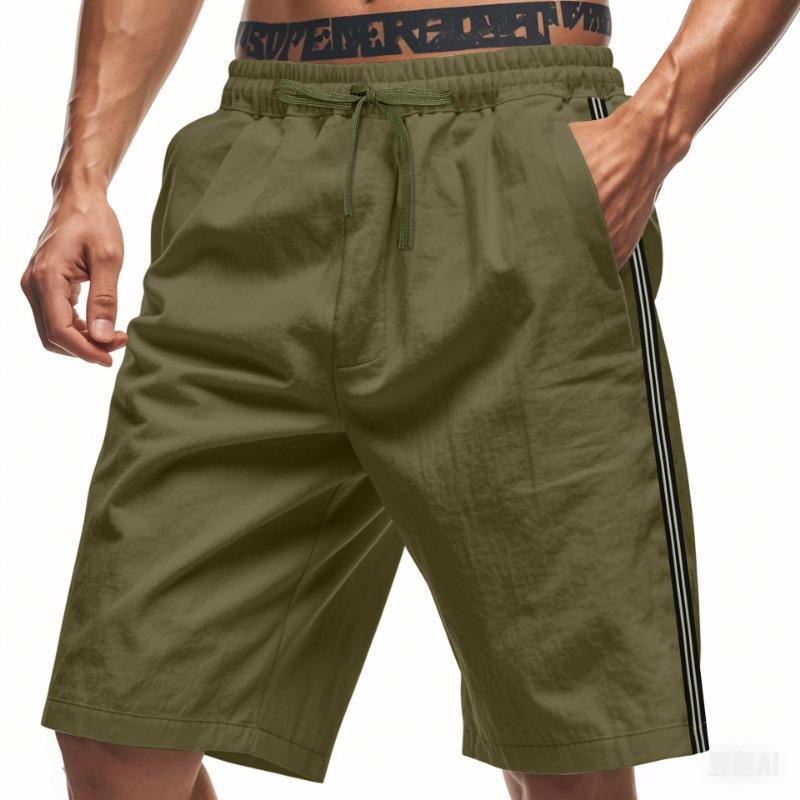 Летние мужские повседневные шорты для пляжного спорта, простые трендовые брюки для бега, длина 5/4, мужские
