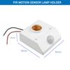 Светодиодная лампа E27 с автоматическим инфракрасным PIR-датчиком движения, патрон E27, детектор движения PIR, настенный светильник, патрон, энергосбережение, экономия электроэнергии