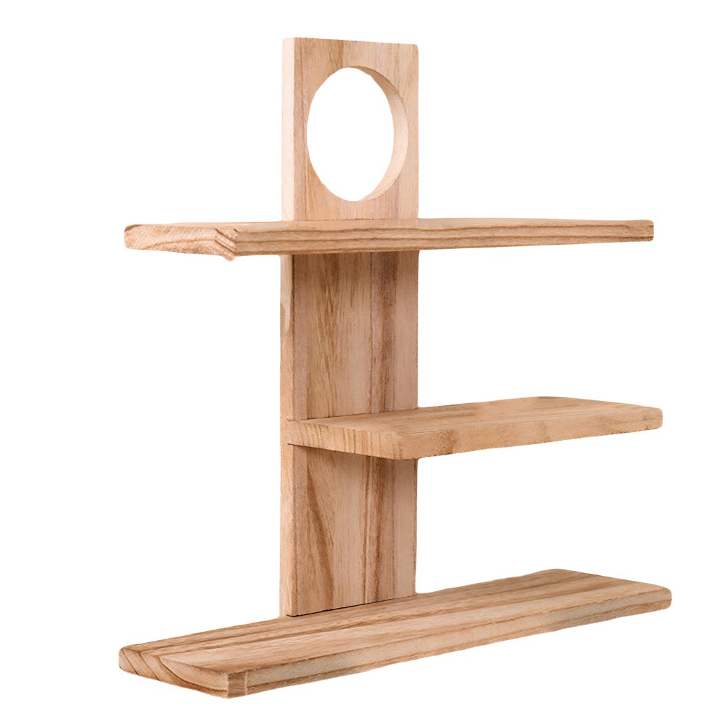 3 Tier Wooden Desk Storage Organizer Desk Display Rack Desktop Display Stand for Living Room Bedroom Office Decor