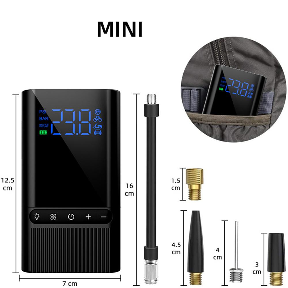 Мини-воздушный насос 150 PSI Беспроводной воздушный электрический насос для накачивания шин Автомобиль Велосипед Перезаряжаемый
