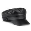 Hat Industry Autumn and Winter New Black PU Beret R