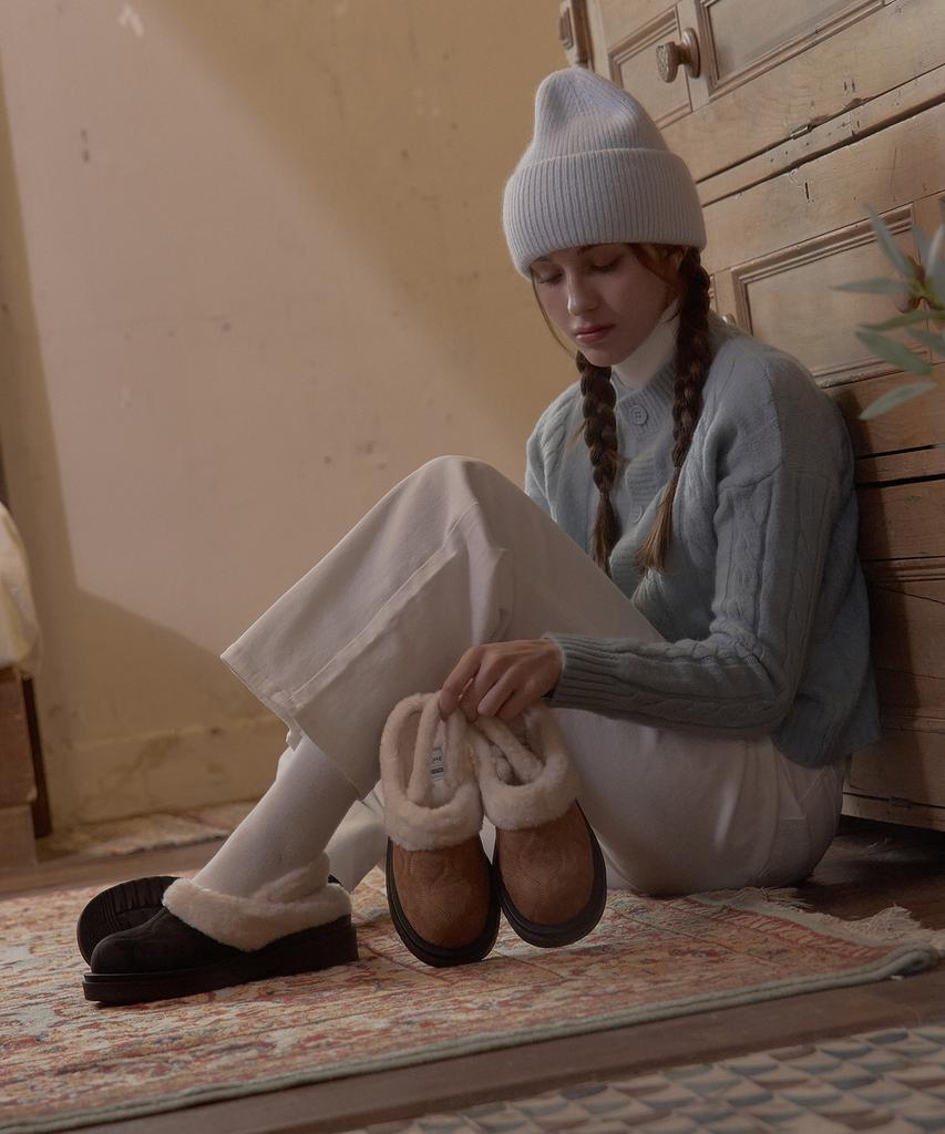 Шерстяные клоги Shoehi (2 цвета)_B5222