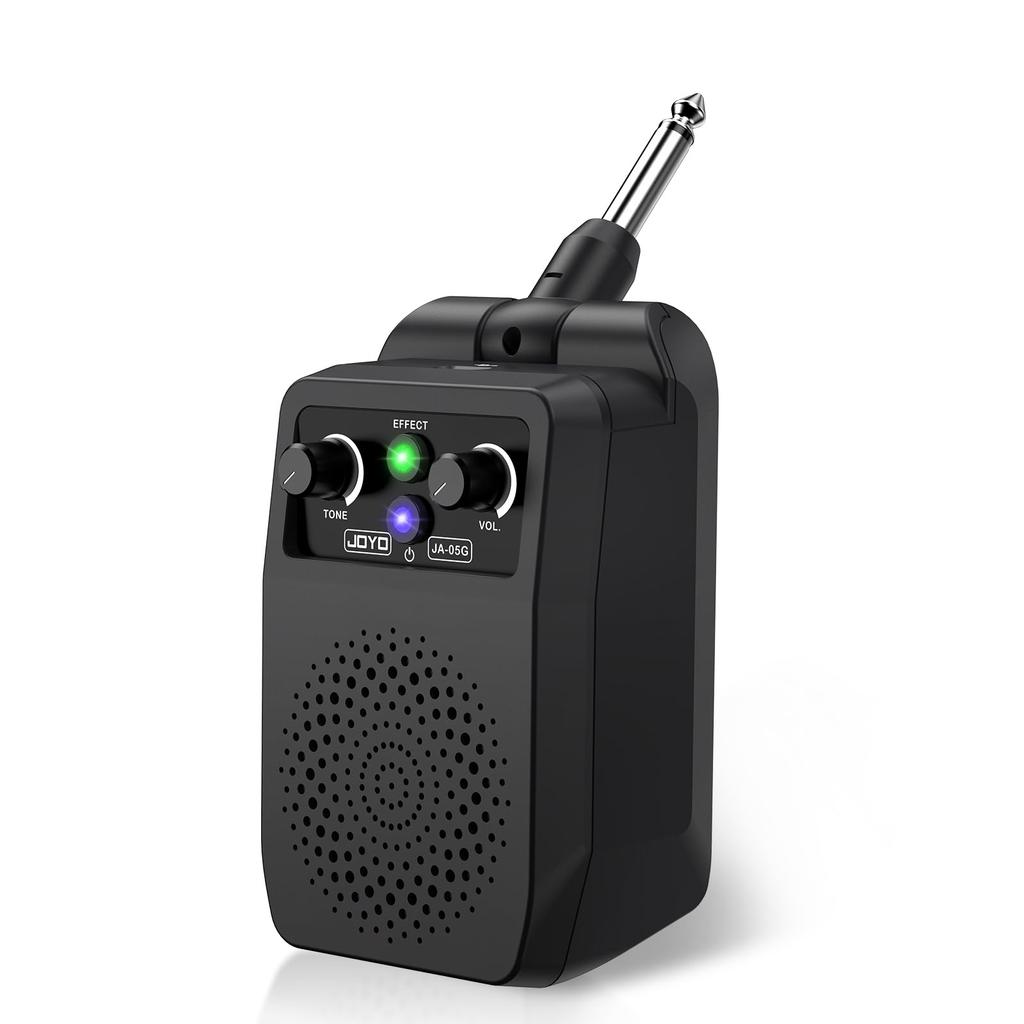 JOYO 5W Компактный мини-усилитель для электрогитары с 4 эффектами и ревербератором, Bluetooth, Перезаряжаемый, 6.35 мм штекер, Встроенный