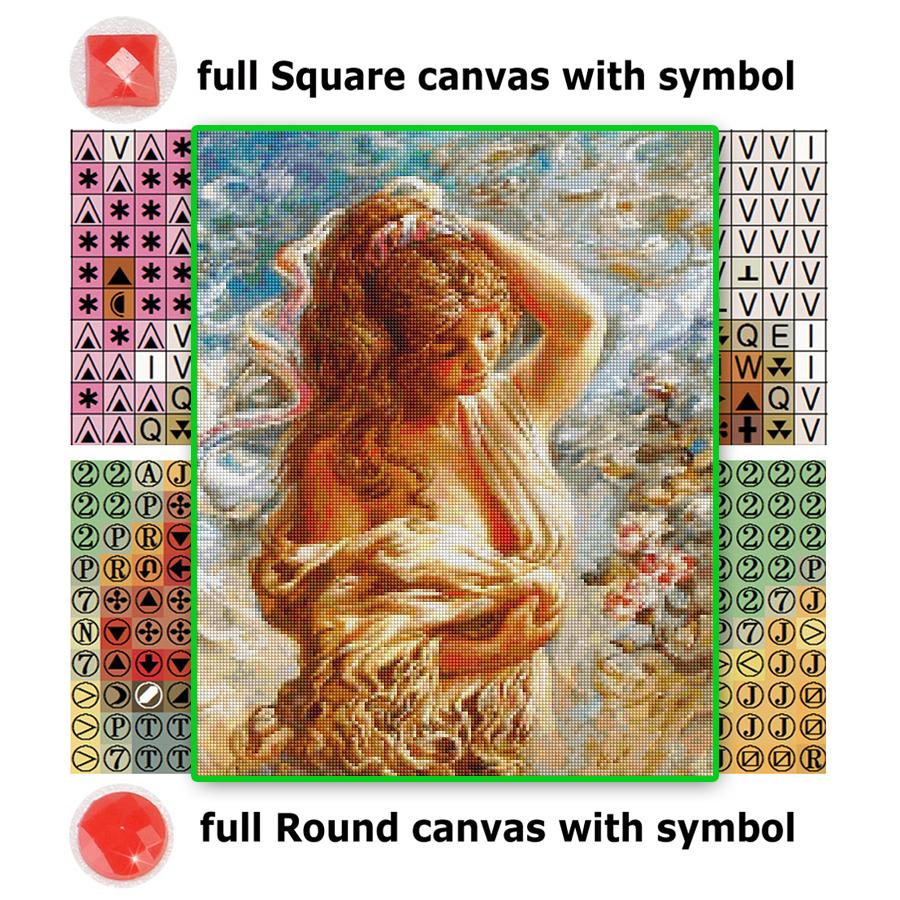 Алмазная живопись Новые поступления Фэнтези Женщина Цветок Diy Полный горный хрусталь Вышивка Абстрактная девушка Искусство Мозаика Наборы для вышивки крестом Домашний декор FG1742