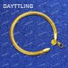 925 Sterling Silver 18K Gold 8 Inches Fine 6MM Snake Chain Bracelet For Women Men Fashion Wedding Jewelry Party Gift Accessories