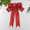 Рождественский бант Yousheng, двухслойный, блестящий, праздничный, многоразовый, елочный декор, легкий, для новогодней вечеринки, большой рождественский бант