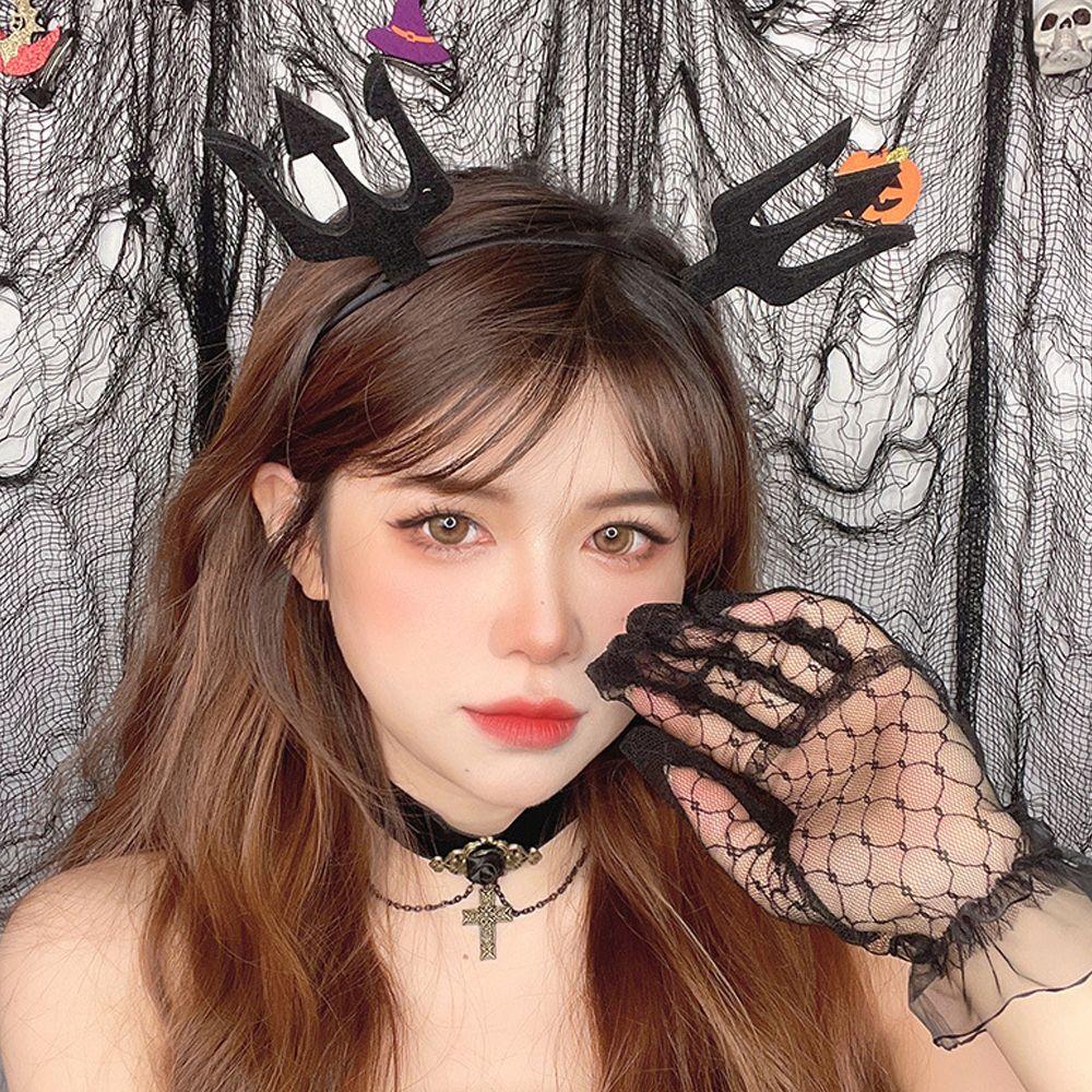 Girls Devil Wings Spider Non-slip Animal Ears Korean Hairbands Women Hair Hoop Halloween Headband