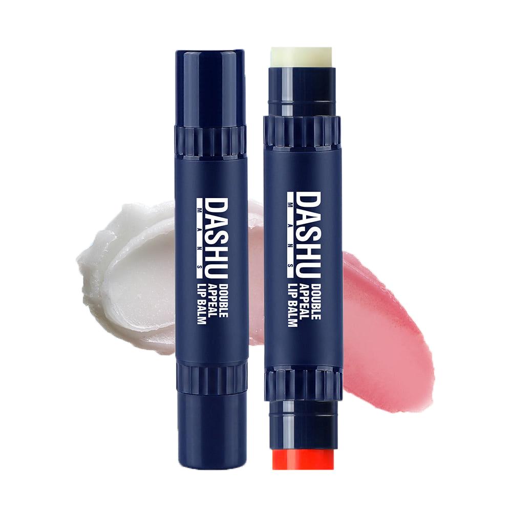 DASHU Mens Double Appeal Lip Balm 4.8g - Strawberry Scent + Unscented men, Korean