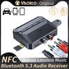 NFC Bluetooth 5.3 Audio Receiver RCA 3.5mm AUX USB Wireless Adapter With MIC Support U-Disk/TF Card Play For Car Kit Speaker