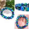 Dragonfly Ball Blue Green 12mm Round Ball Bracelet Inner Circumference Kerama Marine Firefly Glass Natural Stone Power Stone Prayer Bead Prayer Bead