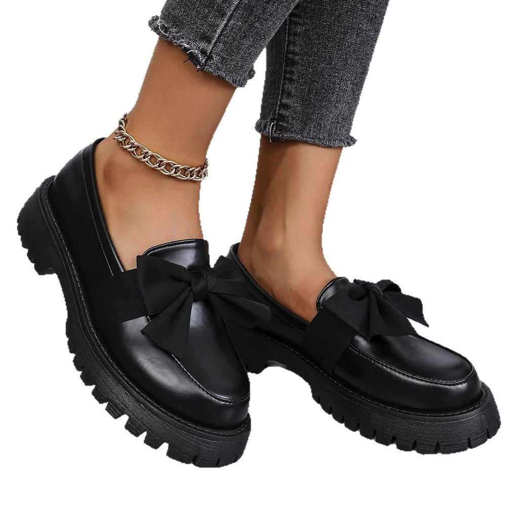 Женские весенне-осенние новые туфли на плоской подошве в британском стиле с круглым носком, женские маленькие кожаные туфли большого размера