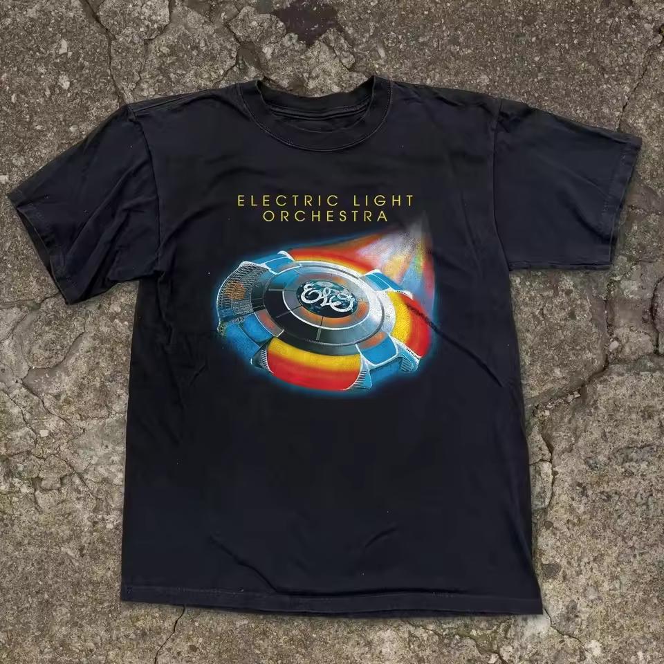 Electric Light Orchestra ELO Anniversary Unisex Black T-shirt Men Clothing