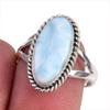 Кольцо из стерлингового серебра 925 пробы с драгоценным камнем ларимаром Natural Republic, размер 7,5 V0m07